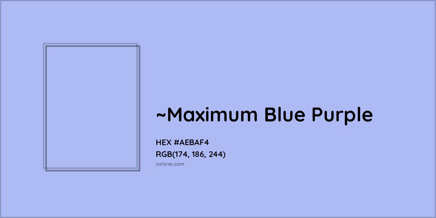 HEX #AEBAF4 Color Name, Color Code, Palettes, Similar Paints, Images