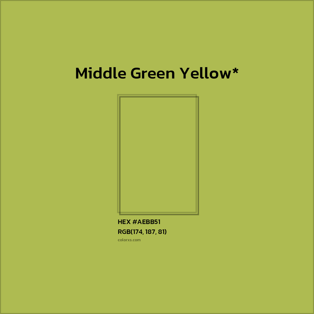 HEX #AEBB51 Color Name, Color Code, Palettes, Similar Paints, Images