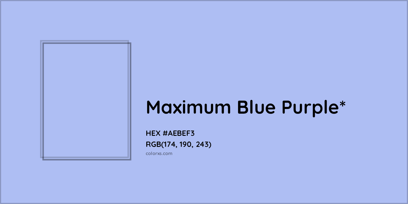 HEX #AEBEF3 Color Name, Color Code, Palettes, Similar Paints, Images
