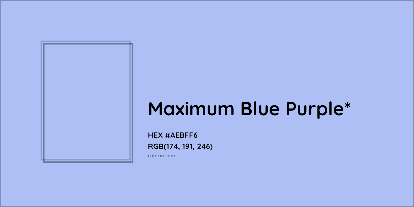 HEX #AEBFF6 Color Name, Color Code, Palettes, Similar Paints, Images