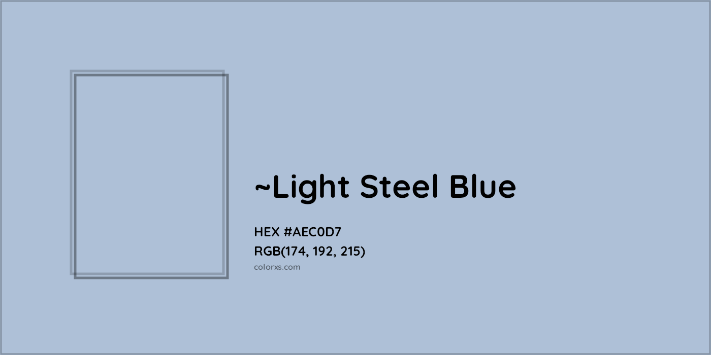 HEX #AEC0D7 Color Name, Color Code, Palettes, Similar Paints, Images
