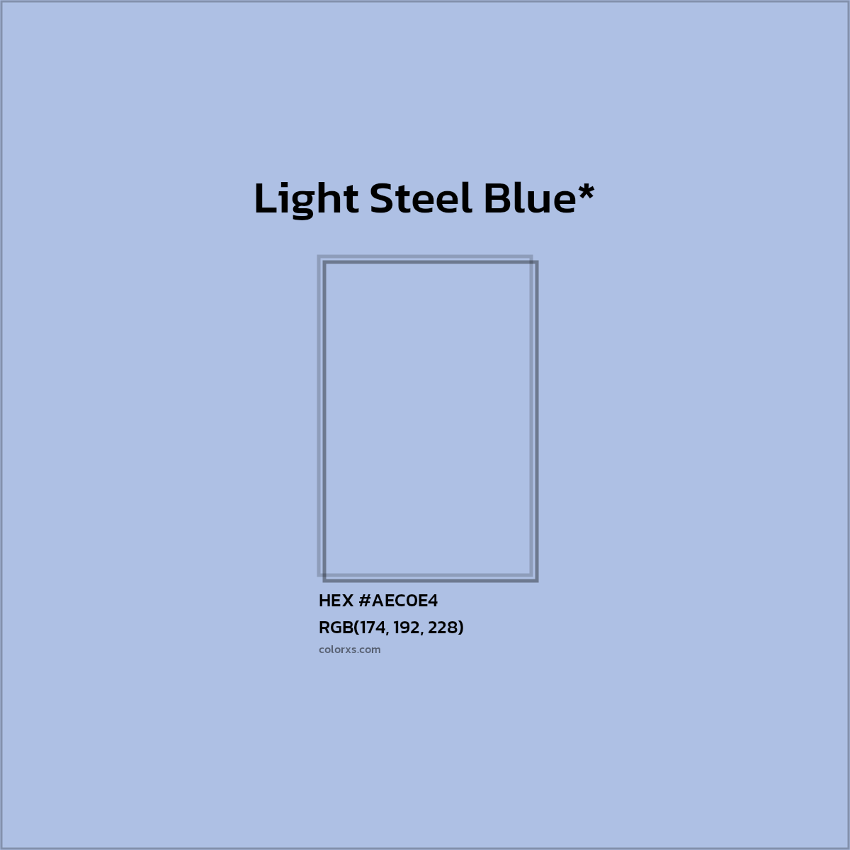 HEX #AEC0E4 Color Name, Color Code, Palettes, Similar Paints, Images