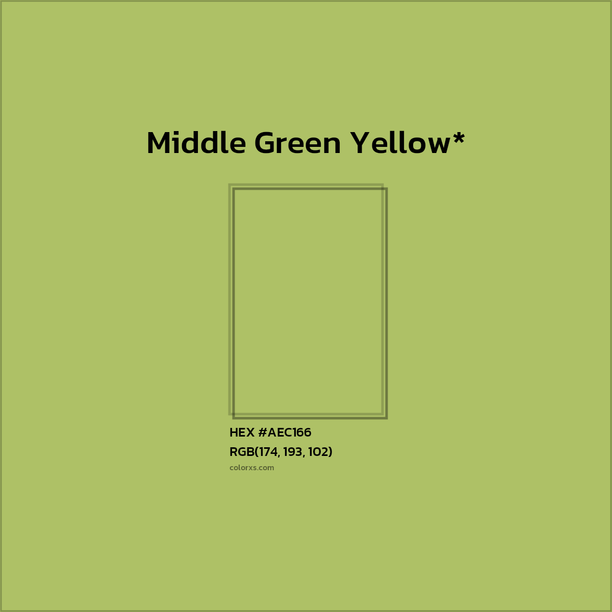 HEX #AEC166 Color Name, Color Code, Palettes, Similar Paints, Images