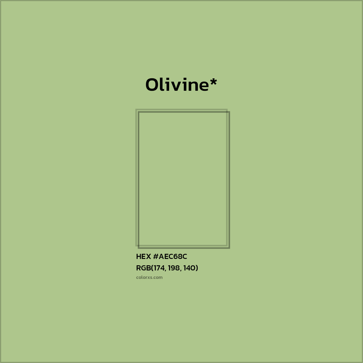 HEX #AEC68C Color Name, Color Code, Palettes, Similar Paints, Images