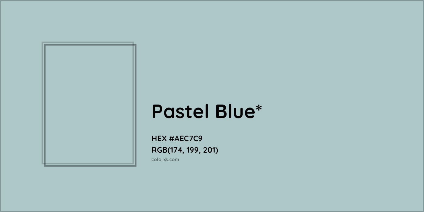 HEX #AEC7C9 Color Name, Color Code, Palettes, Similar Paints, Images