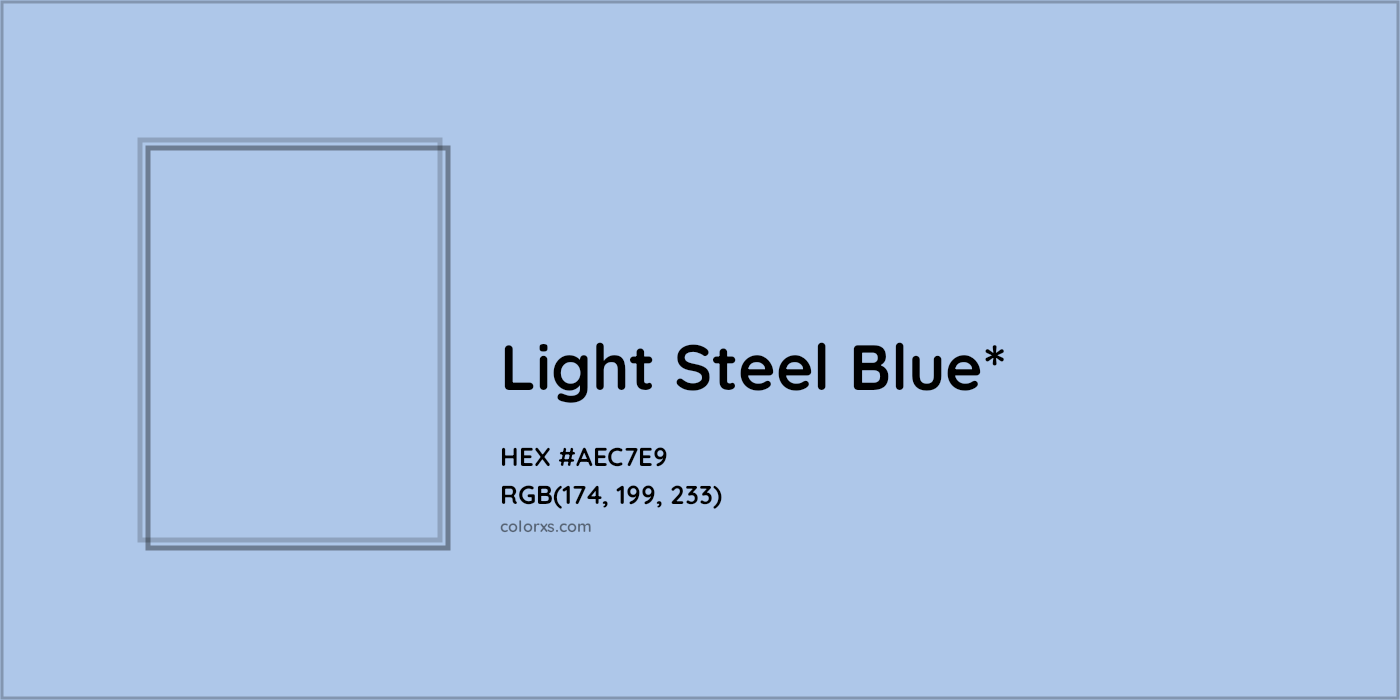 HEX #AEC7E9 Color Name, Color Code, Palettes, Similar Paints, Images