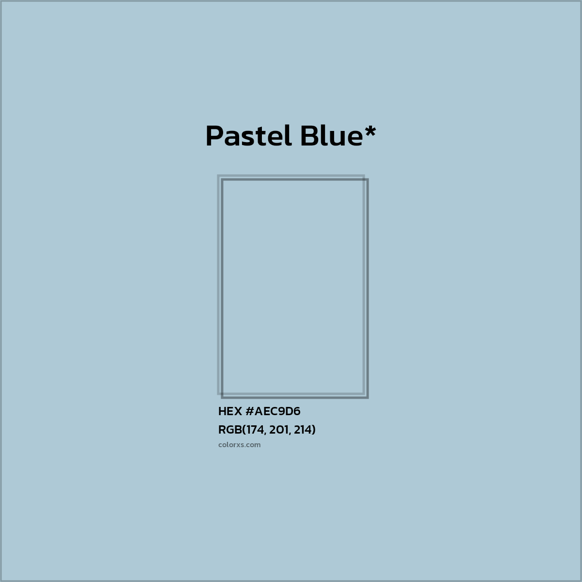 HEX #AEC9D6 Color Name, Color Code, Palettes, Similar Paints, Images