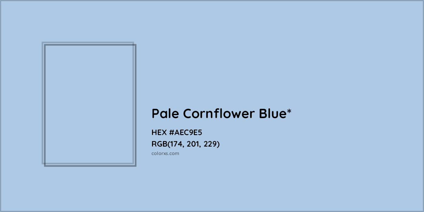 HEX #AEC9E5 Color Name, Color Code, Palettes, Similar Paints, Images