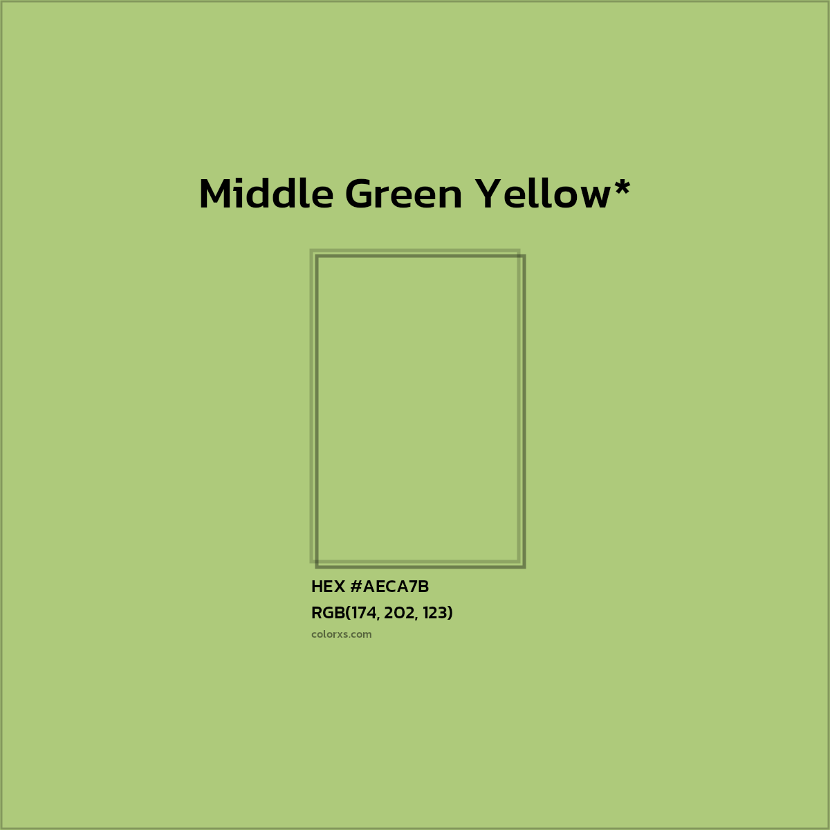 HEX #AECA7B Color Name, Color Code, Palettes, Similar Paints, Images