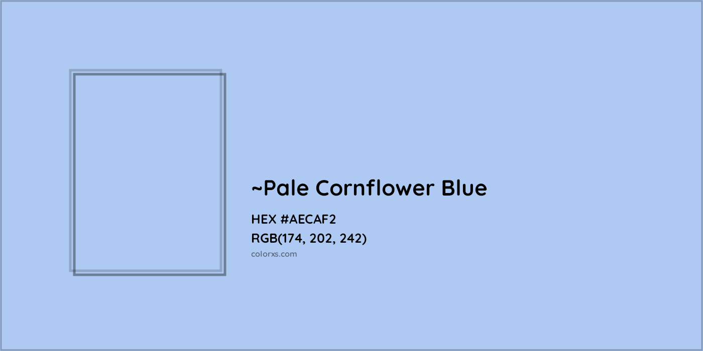 HEX #AECAF2 Color Name, Color Code, Palettes, Similar Paints, Images
