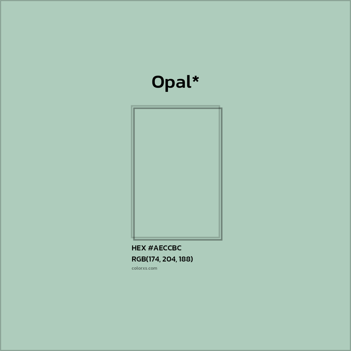 HEX #AECCBC Color Name, Color Code, Palettes, Similar Paints, Images
