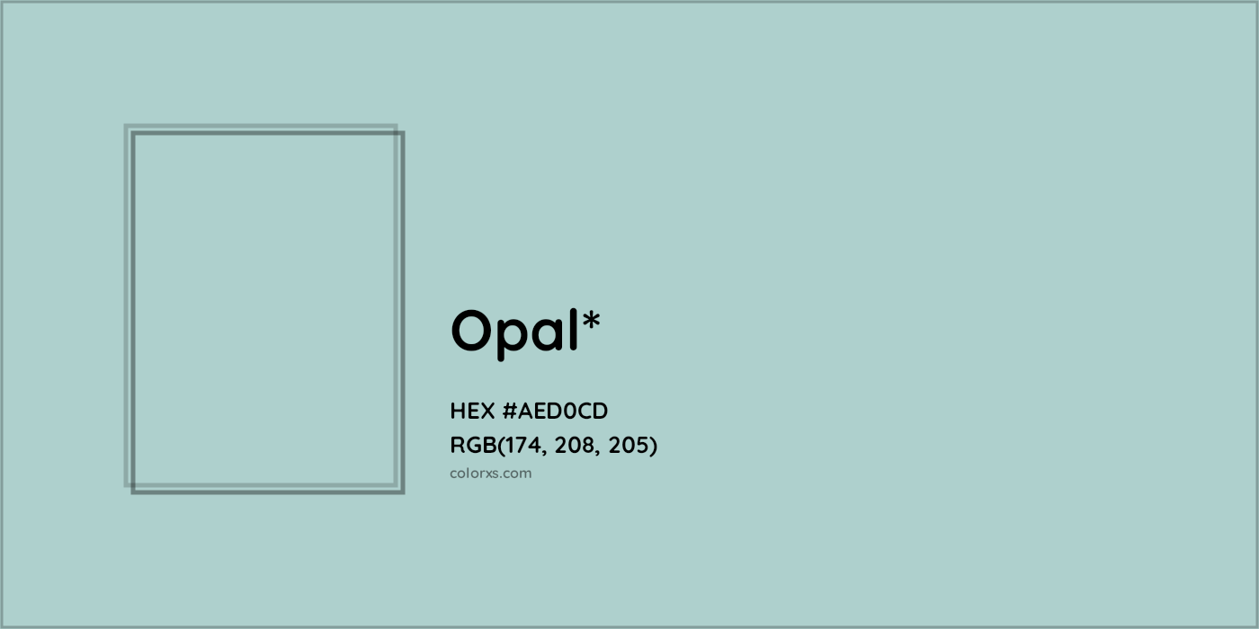HEX #AED0CD Color Name, Color Code, Palettes, Similar Paints, Images