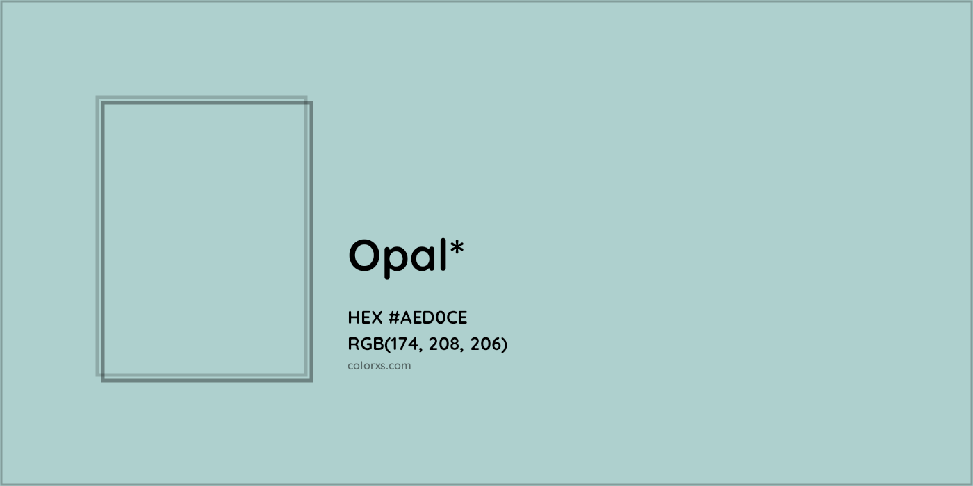 HEX #AED0CE Color Name, Color Code, Palettes, Similar Paints, Images