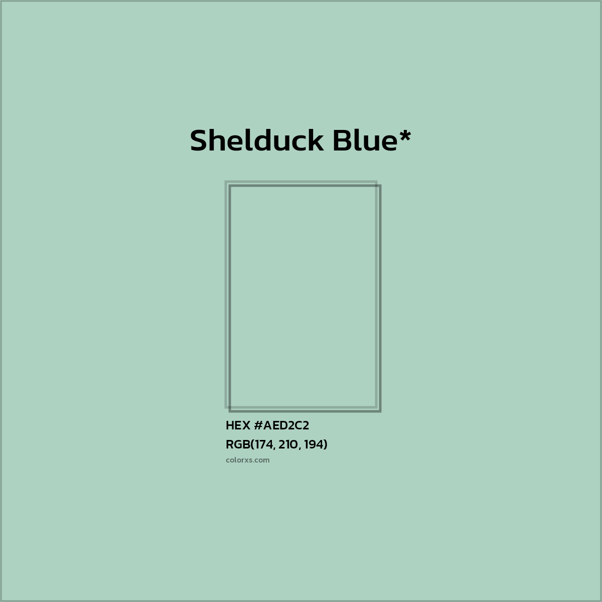 HEX #AED2C2 Color Name, Color Code, Palettes, Similar Paints, Images