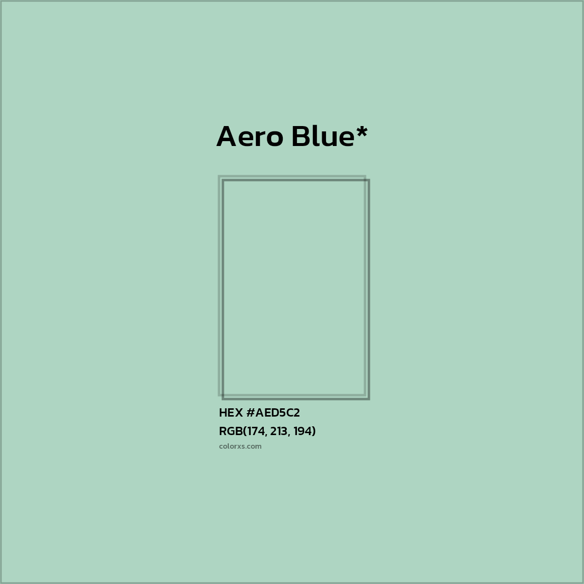 HEX #AED5C2 Color Name, Color Code, Palettes, Similar Paints, Images