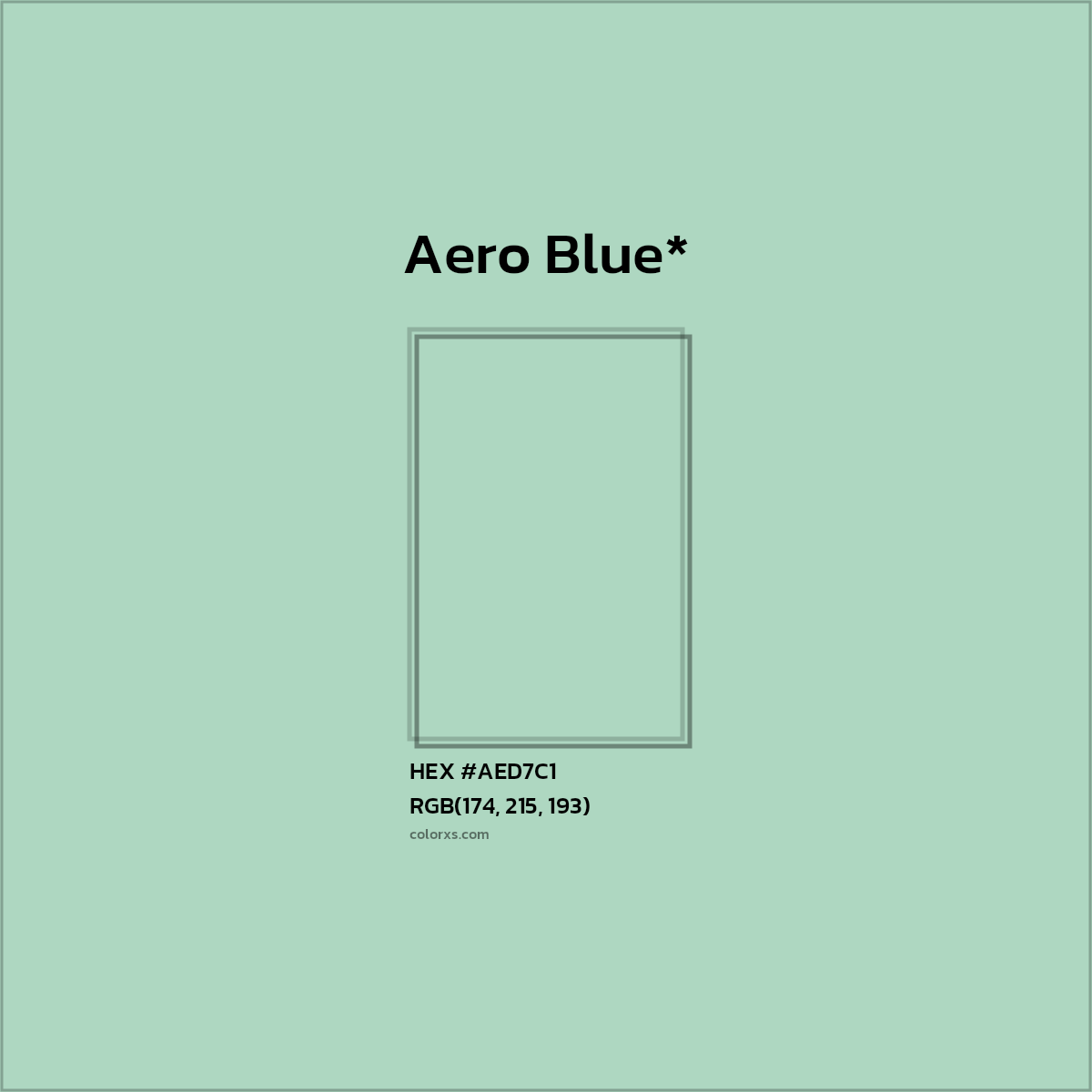 HEX #AED7C1 Color Name, Color Code, Palettes, Similar Paints, Images