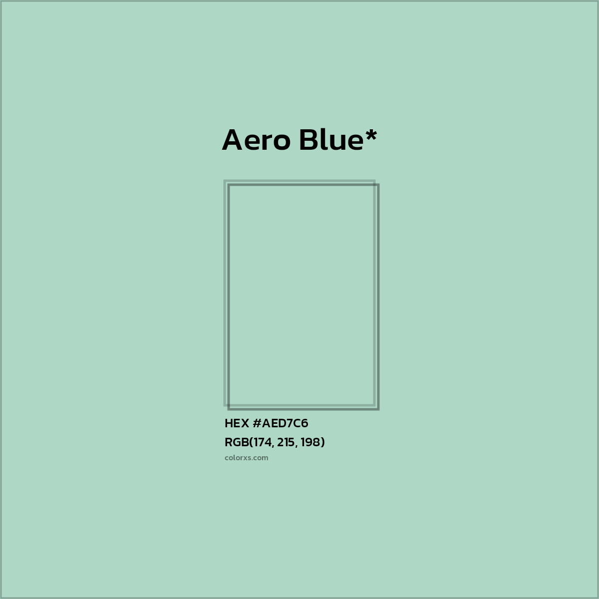 HEX #AED7C6 Color Name, Color Code, Palettes, Similar Paints, Images