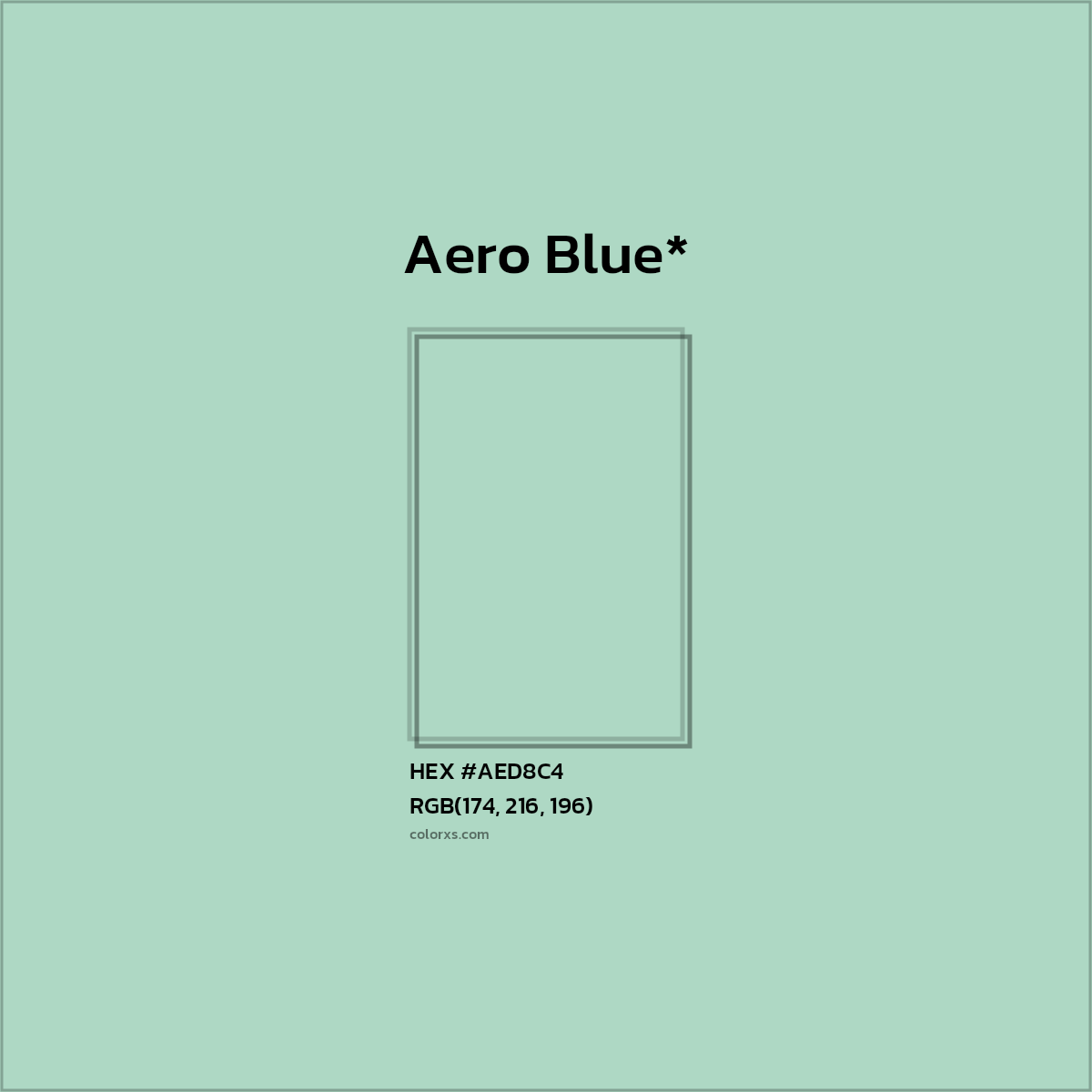 HEX #AED8C4 Color Name, Color Code, Palettes, Similar Paints, Images