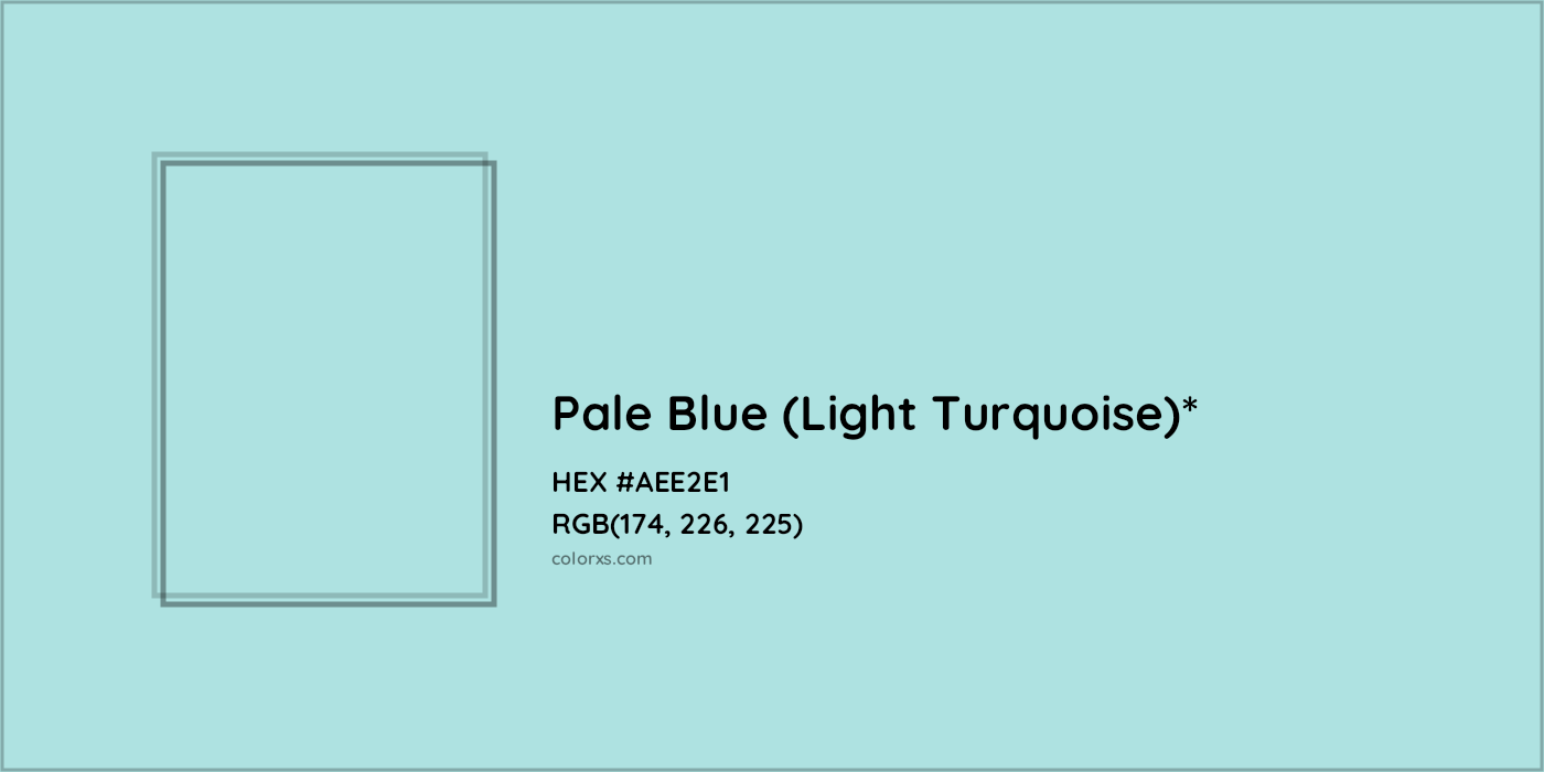 HEX #AEE2E1 Color Name, Color Code, Palettes, Similar Paints, Images