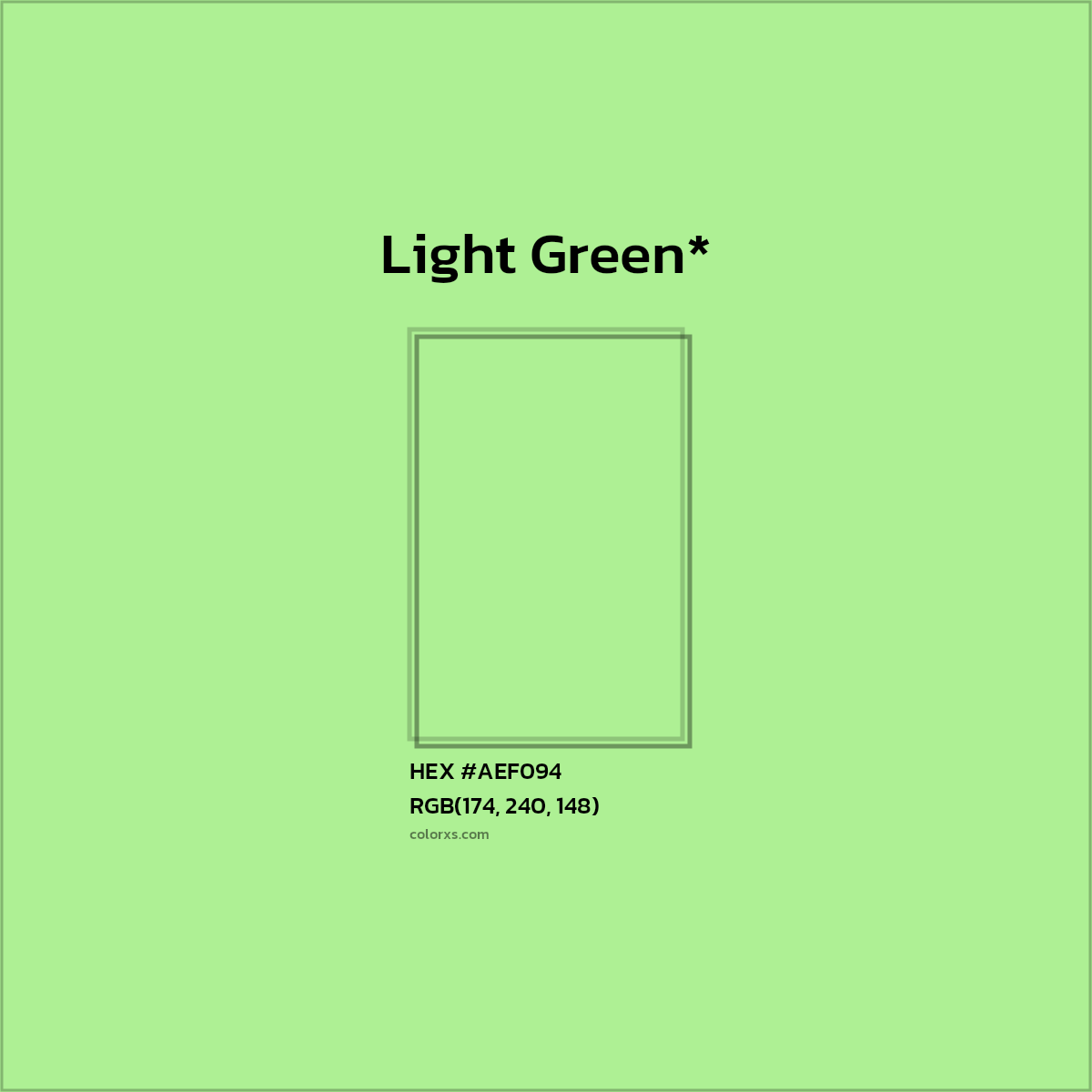 HEX #AEF094 Color Name, Color Code, Palettes, Similar Paints, Images