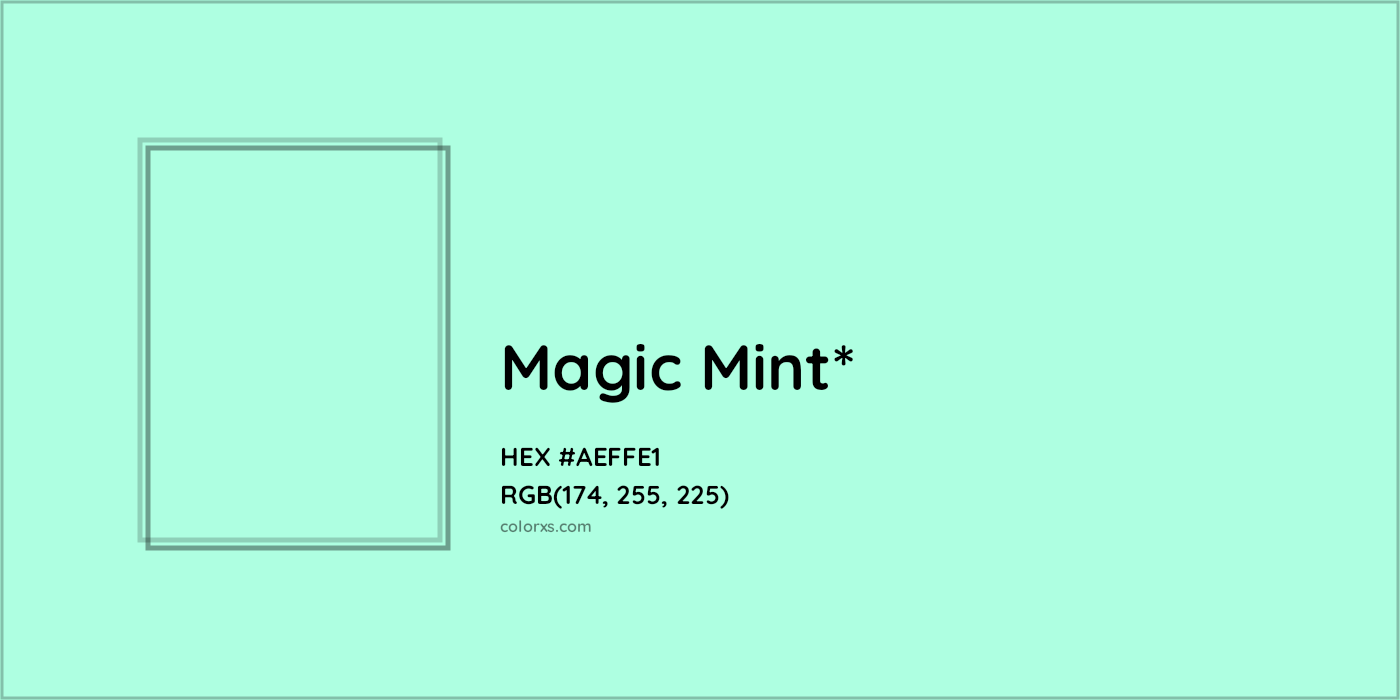 HEX #AEFFE1 Color Name, Color Code, Palettes, Similar Paints, Images