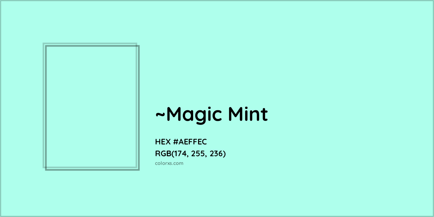 HEX #AEFFEC Color Name, Color Code, Palettes, Similar Paints, Images