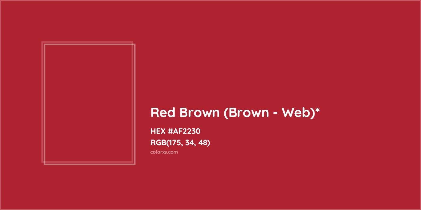 HEX #AF2230 Color Name, Color Code, Palettes, Similar Paints, Images