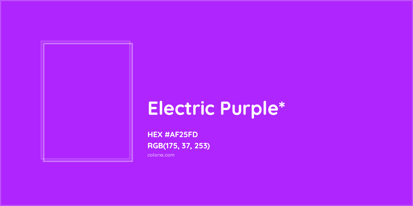 HEX #AF25FD Color Name, Color Code, Palettes, Similar Paints, Images