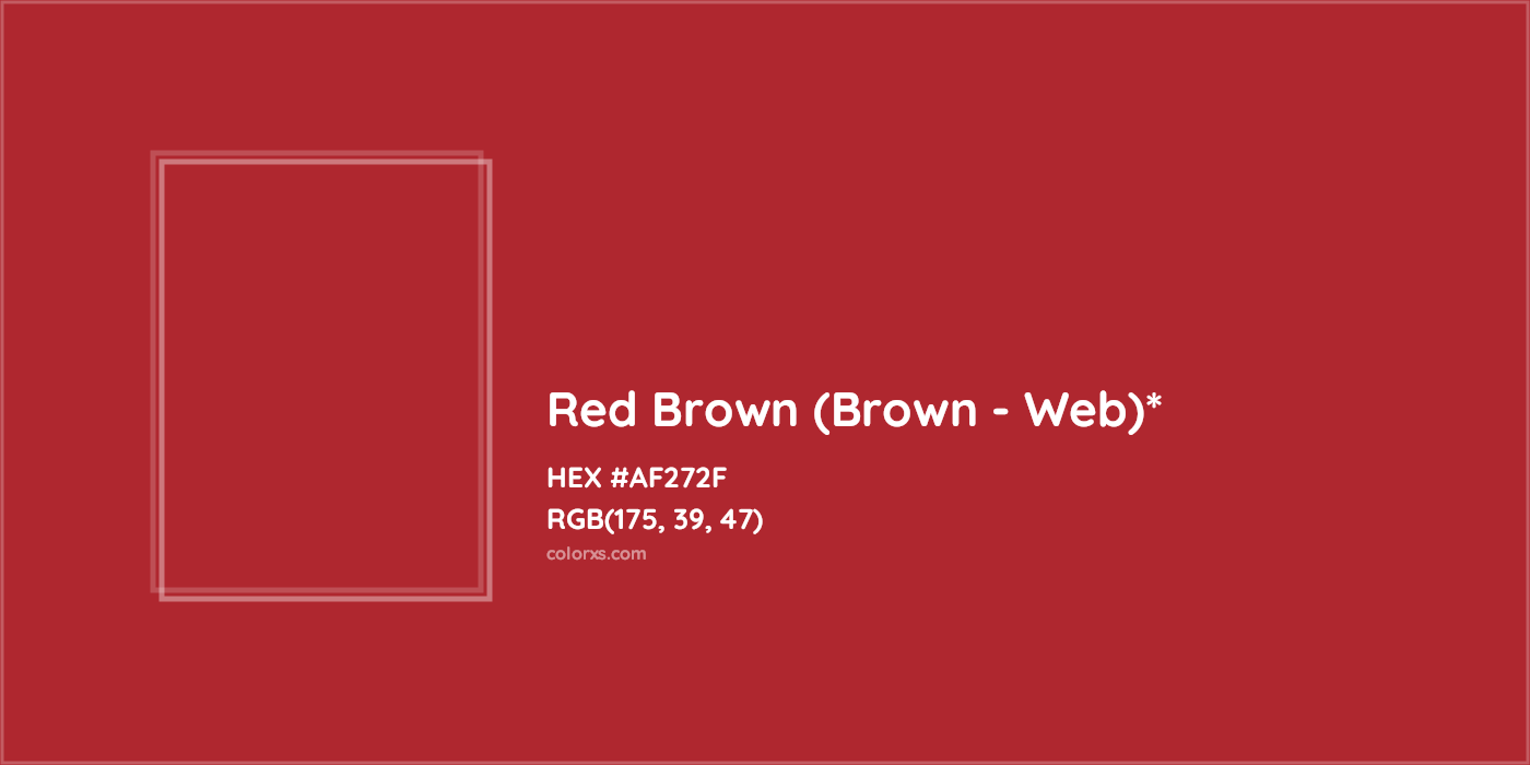 HEX #AF272F Color Name, Color Code, Palettes, Similar Paints, Images