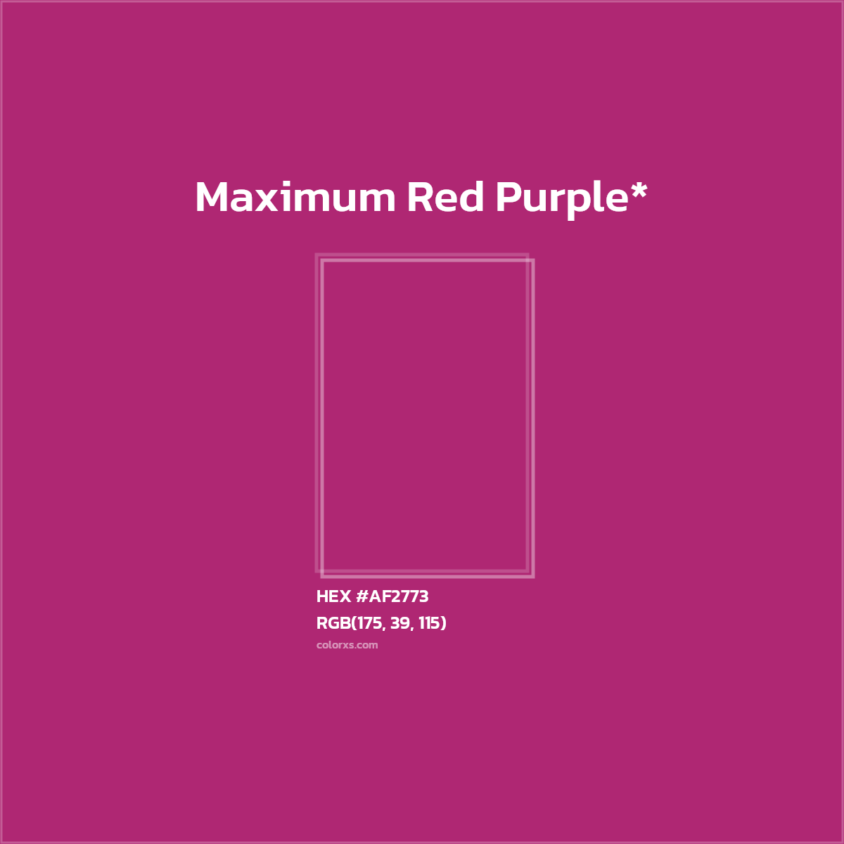HEX #AF2773 Color Name, Color Code, Palettes, Similar Paints, Images