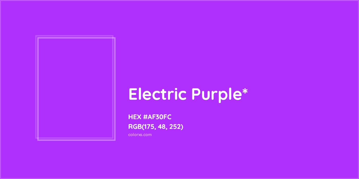 HEX #AF30FC Color Name, Color Code, Palettes, Similar Paints, Images