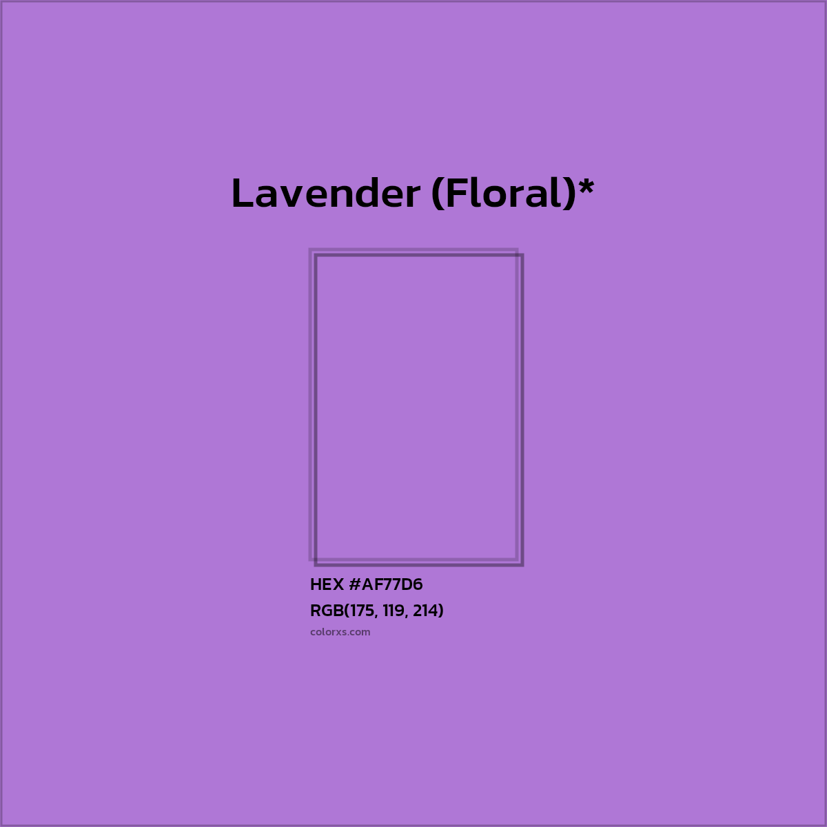 HEX #AF77D6 Color Name, Color Code, Palettes, Similar Paints, Images