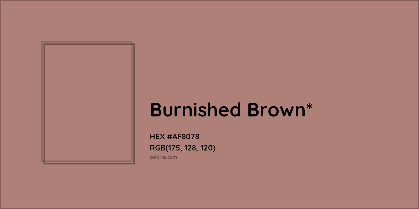 HEX #AF8078 Color Name, Color Code, Palettes, Similar Paints, Images