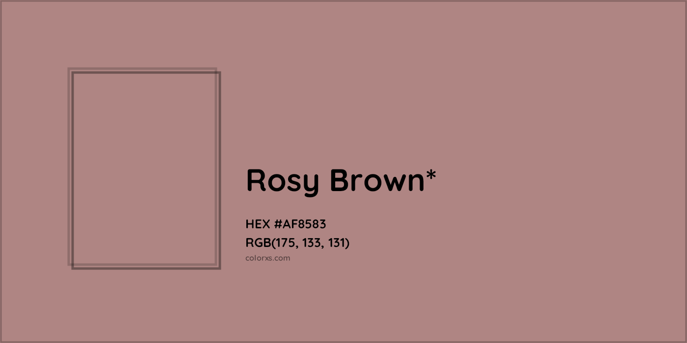 HEX #AF8583 Color Name, Color Code, Palettes, Similar Paints, Images