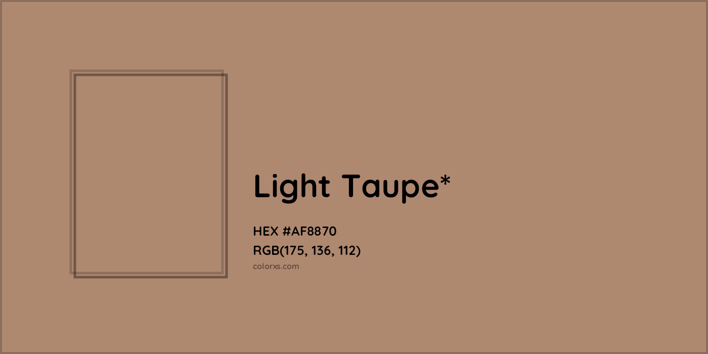 HEX #AF8870 Color Name, Color Code, Palettes, Similar Paints, Images