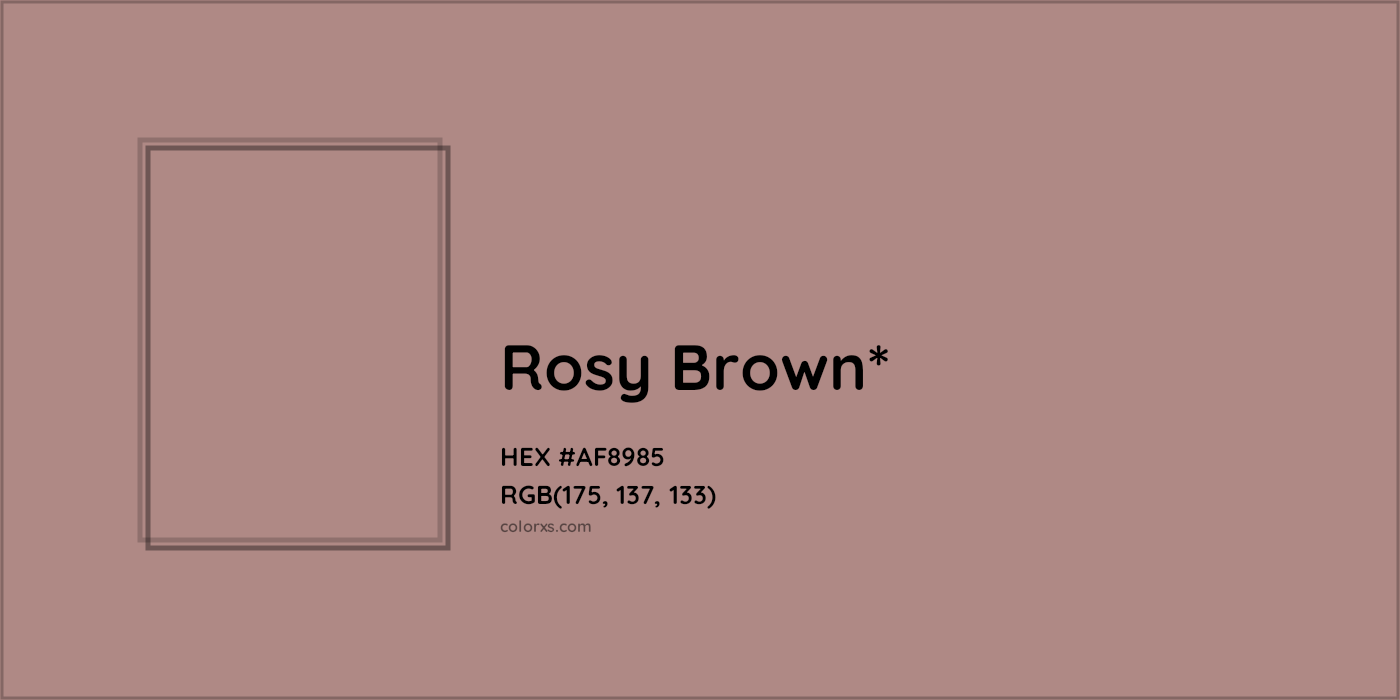 HEX #AF8985 Color Name, Color Code, Palettes, Similar Paints, Images