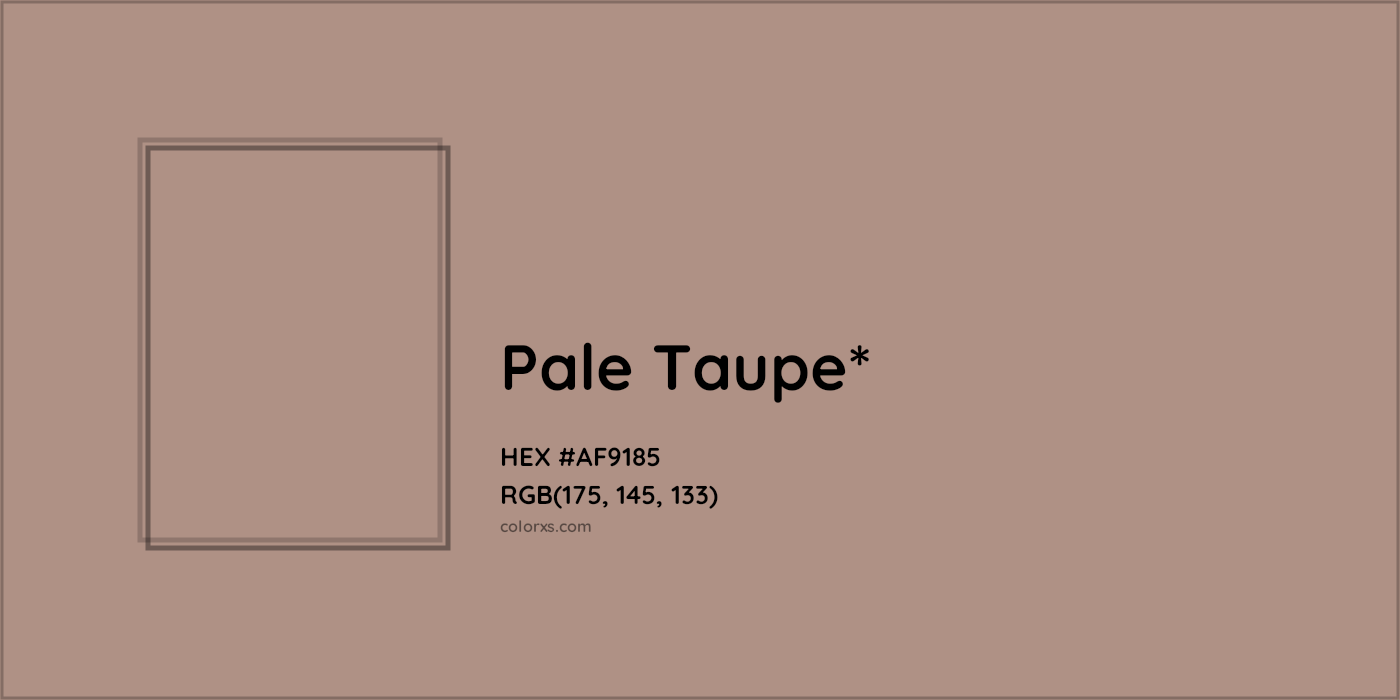 HEX #AF9185 Color Name, Color Code, Palettes, Similar Paints, Images