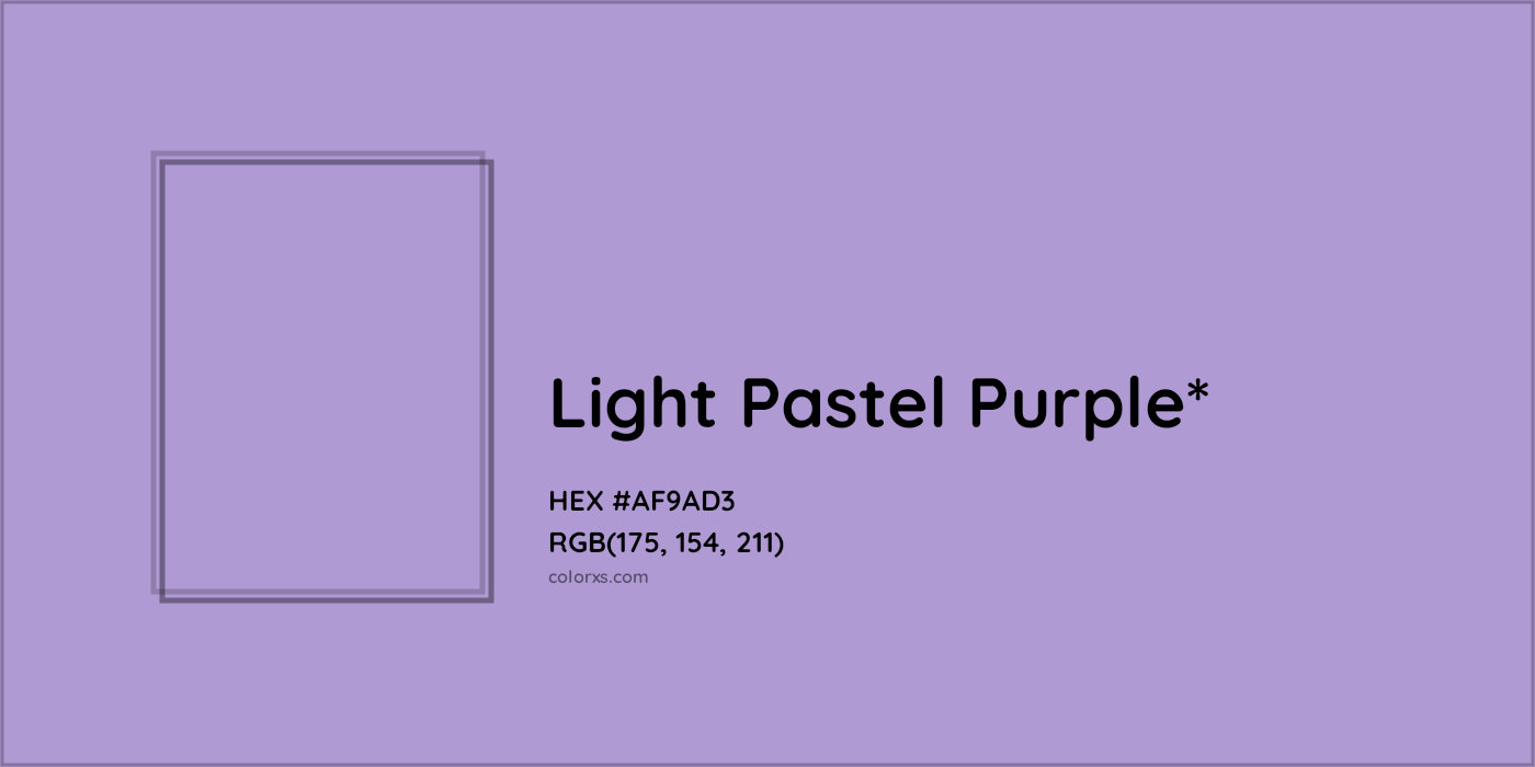 HEX #AF9AD3 Color Name, Color Code, Palettes, Similar Paints, Images
