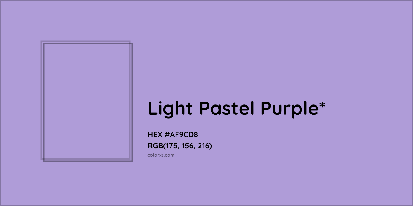 HEX #AF9CD8 Color Name, Color Code, Palettes, Similar Paints, Images