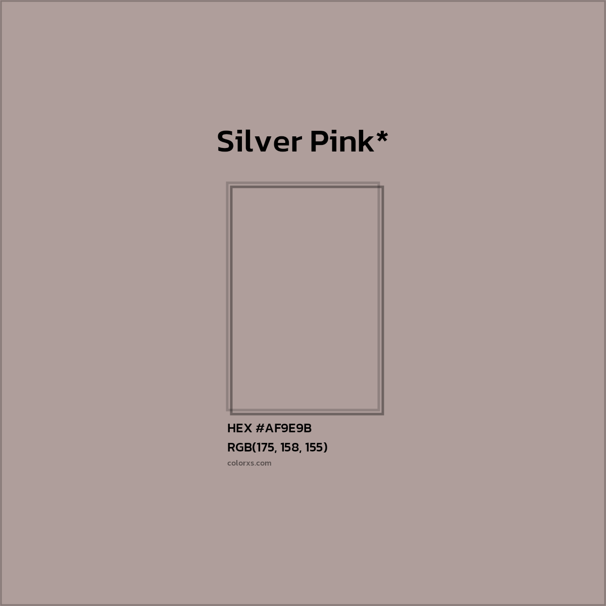 HEX #AF9E9B Color Name, Color Code, Palettes, Similar Paints, Images