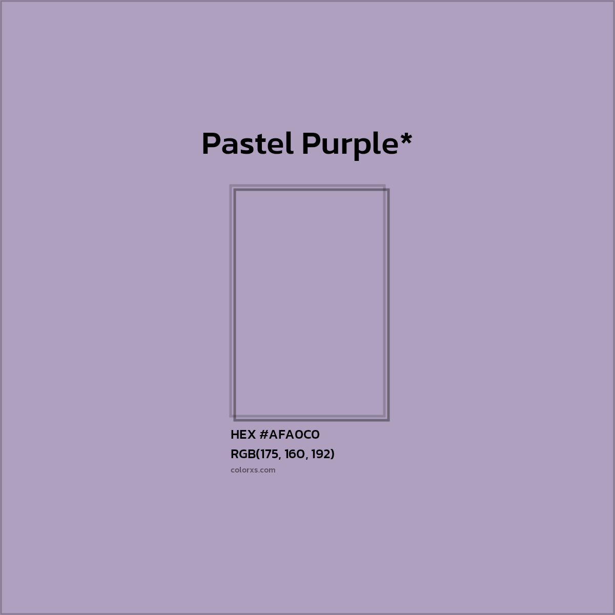 HEX #AFA0C0 Color Name, Color Code, Palettes, Similar Paints, Images