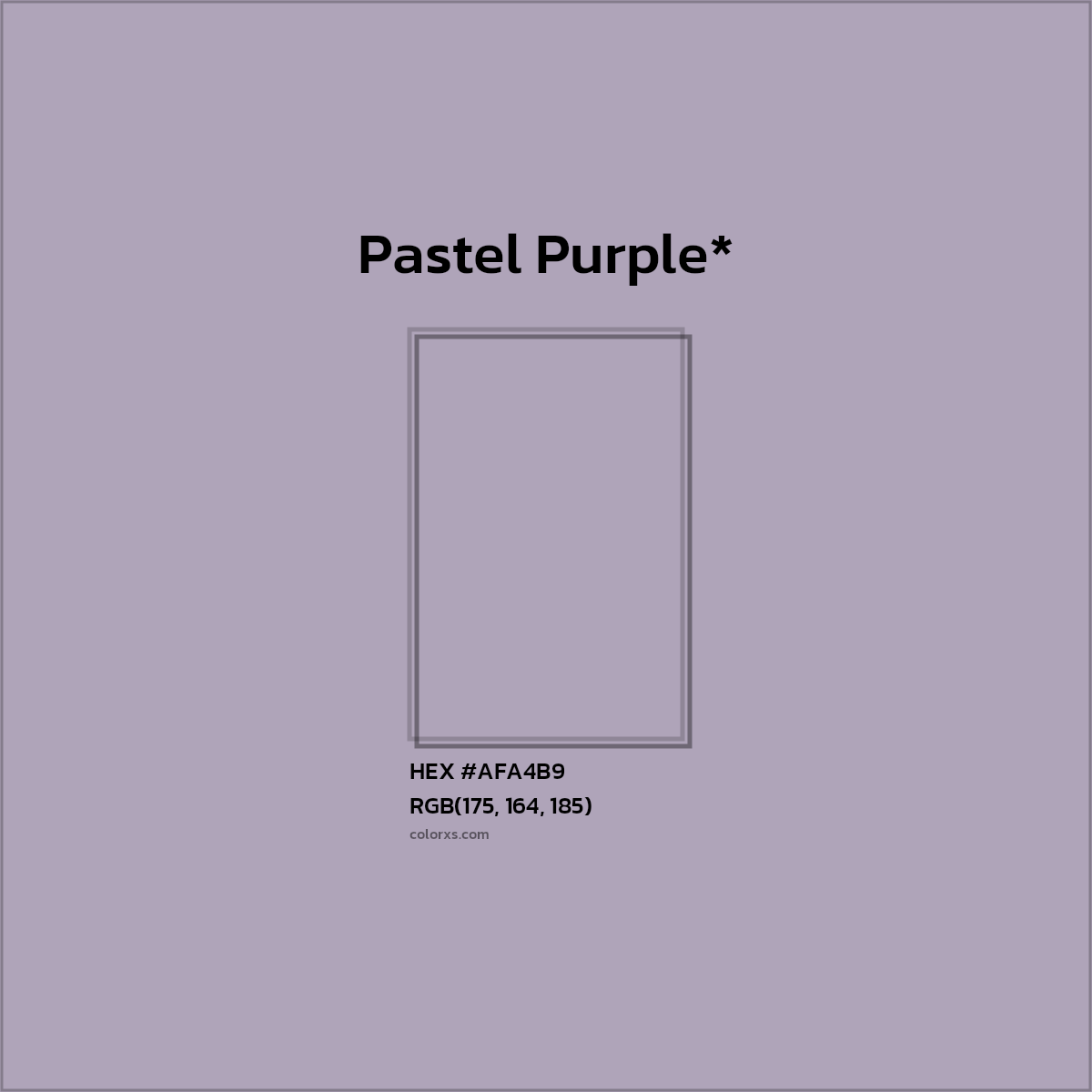 HEX #AFA4B9 Color Name, Color Code, Palettes, Similar Paints, Images