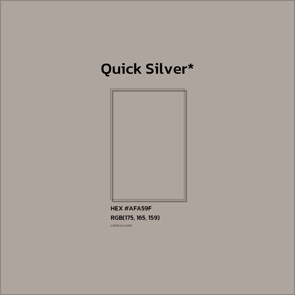 HEX #AFA59F Color Name, Color Code, Palettes, Similar Paints, Images