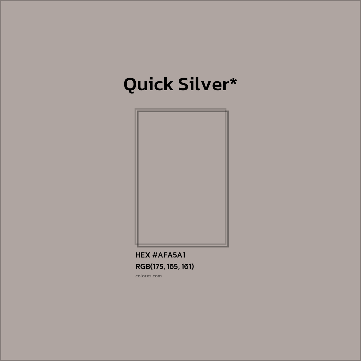 HEX #AFA5A1 Color Name, Color Code, Palettes, Similar Paints, Images