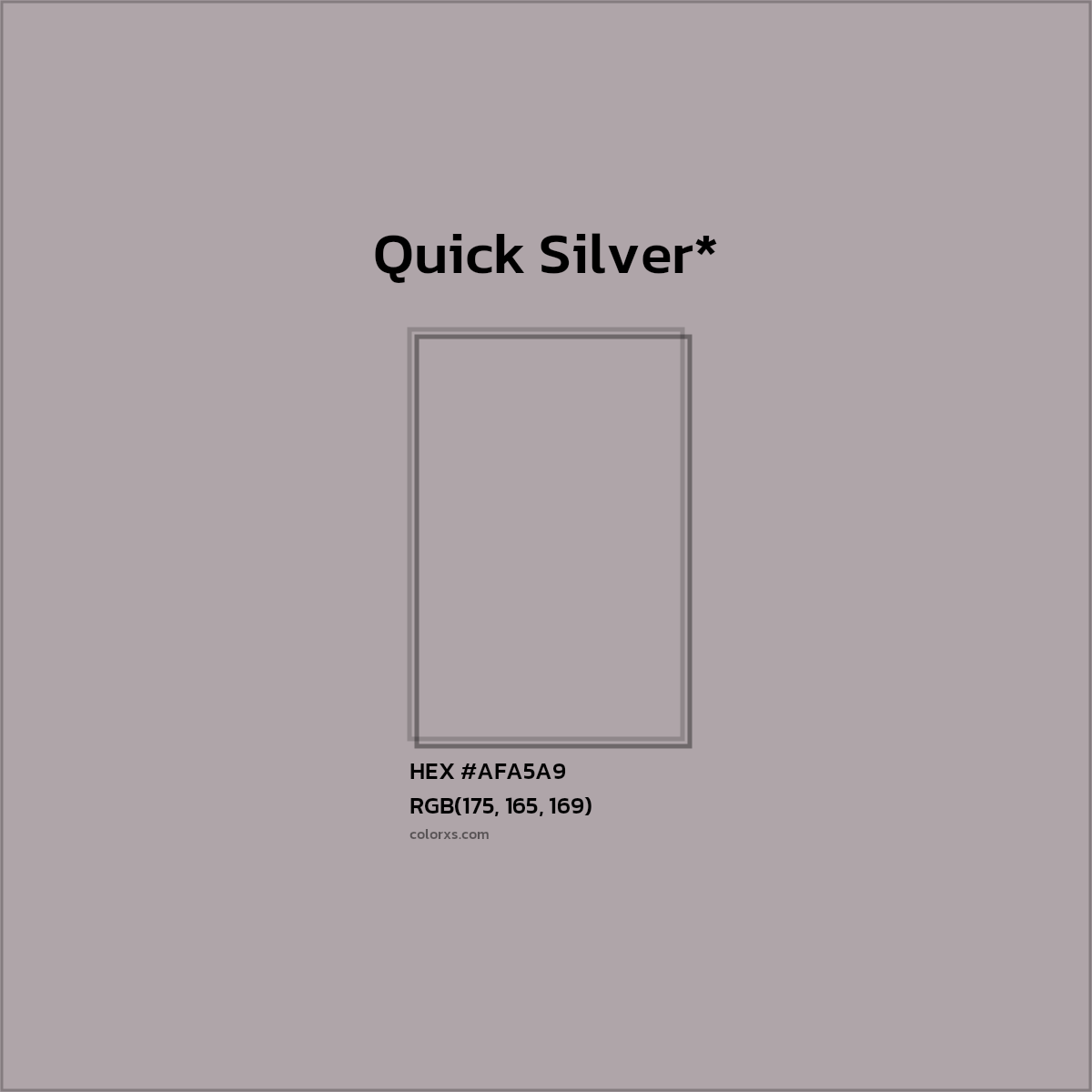 HEX #AFA5A9 Color Name, Color Code, Palettes, Similar Paints, Images