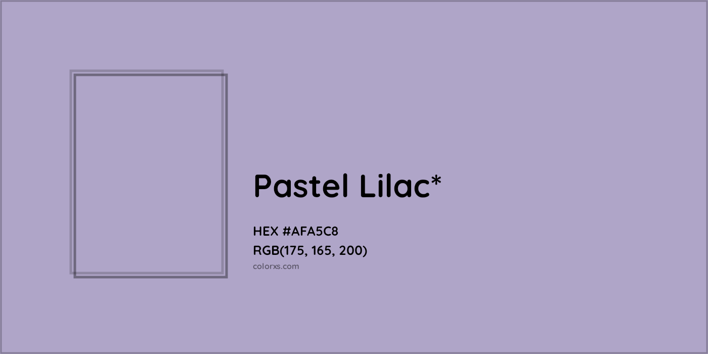 HEX #AFA5C8 Color Name, Color Code, Palettes, Similar Paints, Images