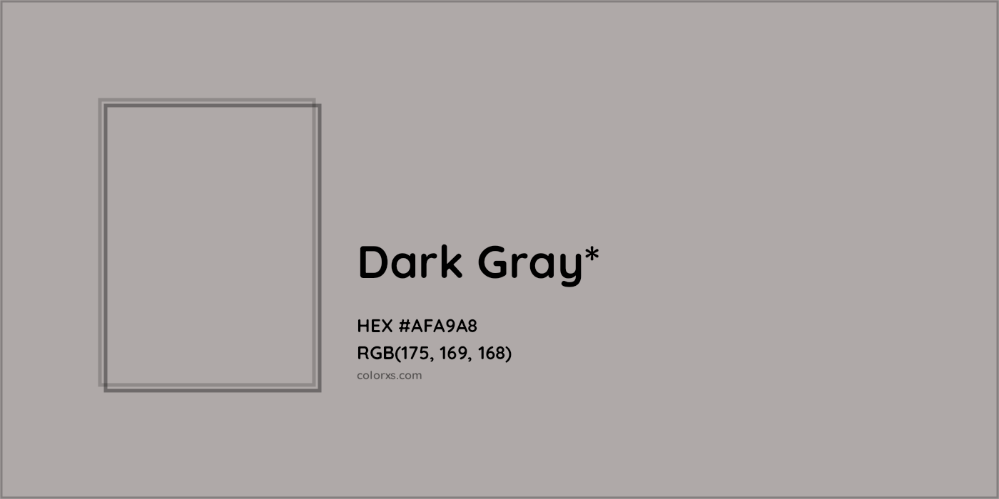 HEX #AFA9A8 Color Name, Color Code, Palettes, Similar Paints, Images