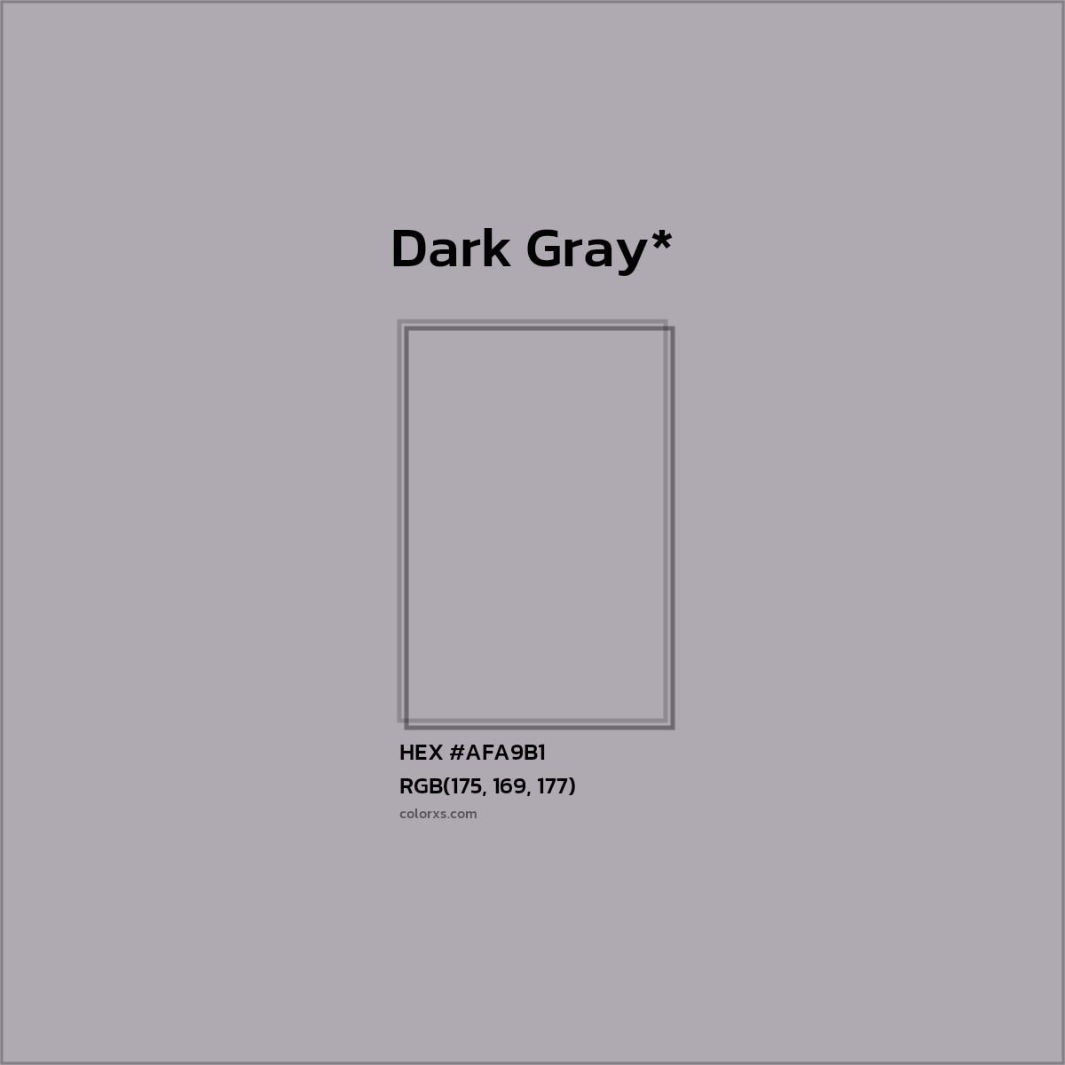 HEX #AFA9B1 Color Name, Color Code, Palettes, Similar Paints, Images