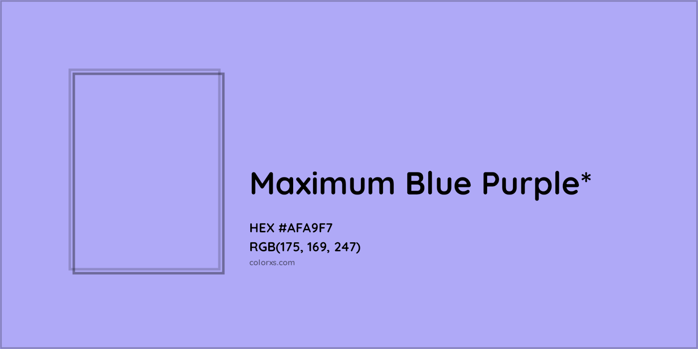 HEX #AFA9F7 Color Name, Color Code, Palettes, Similar Paints, Images