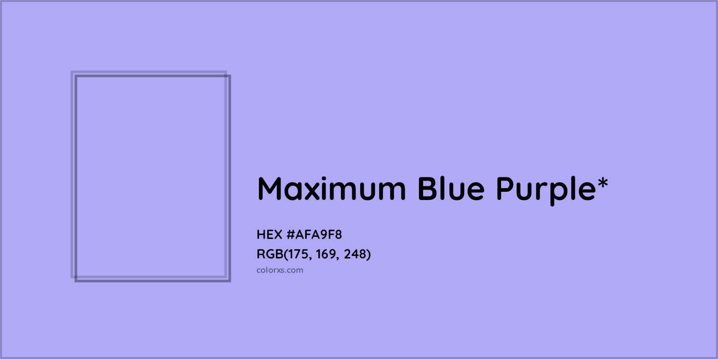 HEX #AFA9F8 Color Name, Color Code, Palettes, Similar Paints, Images